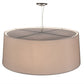 Meyda Lighting Bruges 52" 5-Light Nickel Pendant Light With Cream & Black Textrene Shade