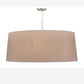 Meyda Lighting Bruges 52" 5-Light Nickel Pendant Light With Cream & Black Textrene Shade