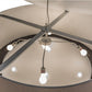 Meyda Lighting Bruges 52" 5-Light Nickel Pendant Light With Cream & Black Textrene Shade