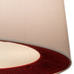 Meyda Lighting Bruges 52" 5-Light Nickel Pendant Light With Cream & Red Textrene Shade