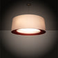 Meyda Lighting Bruges 52" 5-Light Nickel & White Pendant Light With Beige & Red Shade