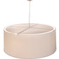 Meyda Lighting Bruges 52" 5-Light Nickel & White Pendant Light With Beige & Red Shade