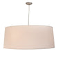 Meyda Lighting Bruges 52" 5-Light Nickel & White Pendant Light With Beige & Red Shade
