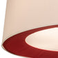Meyda Lighting Bruges 52" 5-Light Nickel & White Pendant Light With Beige & Red Shade