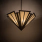 Meyda Lighting Brum 48" 6-Light Antique Copper Pendant Light With Creme Carrare Idalight Shade Glass