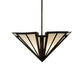 Meyda Lighting Brum 48" 6-Light Antique Copper Pendant Light With Creme Carrare Idalight Shade Glass