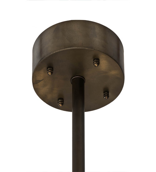 Meyda Lighting Brum 48" 6-Light Antique Copper Pendant Light With Creme Carrare Idalight Shade Glass