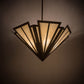 Meyda Lighting Brum 66" 6-Light Antique Copper Pendant Light With Creme Carrare Idalight Shade Glass