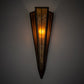 Meyda Lighting Brum 7" Antique Copper Wall Sconce With Amber Mica Shade Glass