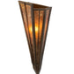 Meyda Lighting Brum 7" Antique Copper Wall Sconce With Amber Mica Shade Glass