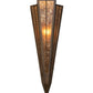 Meyda Lighting Brum 7" Antique Copper Wall Sconce With Amber Mica Shade Glass