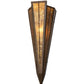 Meyda Lighting Brum 7" Antique Copper Wall Sconce With Amber Mica Shade Glass