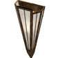 Meyda Lighting Brum 7" Antique Copper Wall Sconce With Angelwing Idalight Shade