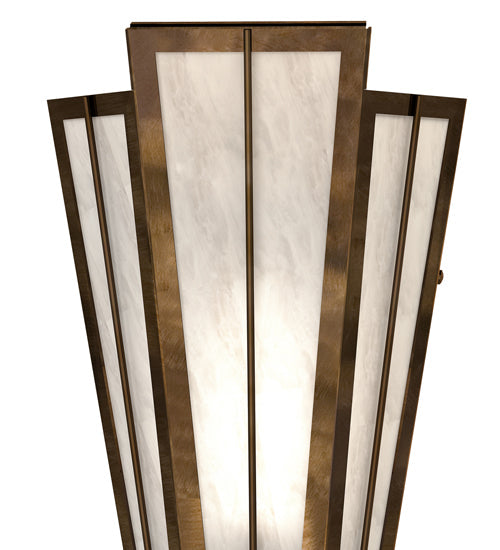 Meyda Lighting Brum 7" Antique Copper Wall Sconce With Angelwing Idalight Shade