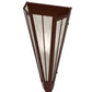 Meyda Lighting Brum 7" Mahogany Bronze Wall Sconce With Angelwing Idalight Shade