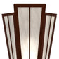 Meyda Lighting Brum 7" Mahogany Bronze Wall Sconce With Angelwing Idalight Shade