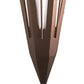 Meyda Lighting Brum 7" Mahogany Bronze Wall Sconce With White Art Shade Glass
