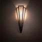Meyda Lighting Brum 7" Mahogany Bronze Wall Sconce With White Art Shade Glass
