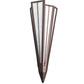 Meyda Lighting Brum 7" Mahogany Bronze Wall Sconce With White Art Shade Glass
