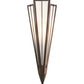 Meyda Lighting Brum 7" Mahogany Bronze Wall Sconce With White Art Shade Glass