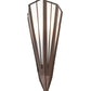 Meyda Lighting Brum 7" Mahogany Bronze Wall Sconce With White Art Shade Glass