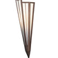 Meyda Lighting Brum 7" Mahogany Bronze Wall Sconce With White Art Shade Glass