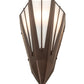 Meyda Lighting Brum 7" Mahogany Bronze Wall Sconce With White Art Shade Glass