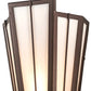 Meyda Lighting Brum 7" Mahogany Bronze Wall Sconce With White Art Shade Glass