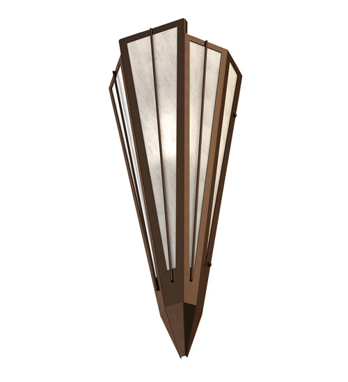 Meyda Lighting Brum 7" Timeless Bronze Wall Sconce With Angelwing Idalight Shade