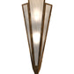 Meyda Lighting Brum 9" 2-Light Antique Copper Wall Sconce With Angelwing Idalight Shade