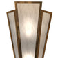 Meyda Lighting Brum 9" 2-Light Antique Copper Wall Sconce With Angelwing Idalight Shade