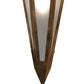 Meyda Lighting Brum 9" 2-Light Antique Copper Wall Sconce With Angelwing Idalight Shade