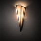 Meyda Lighting Brum 9" 2-Light Extreme Chrome Wall Sconce With Beige Fleshtone Idalight Shade
