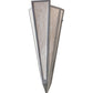 Meyda Lighting Brum 9" 2-Light Extreme Chrome Wall Sconce With Beige Fleshtone Idalight Shade