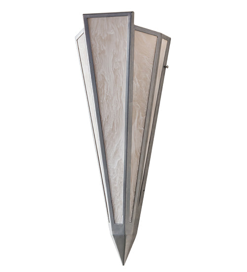 Meyda Lighting Brum 9" 2-Light Extreme Chrome Wall Sconce With Beige Fleshtone Idalight Shade