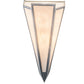 Meyda Lighting Brum 9" 2-Light Extreme Chrome Wall Sconce With Beige Fleshtone Idalight Shade