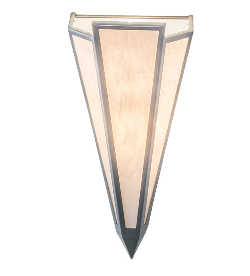 Meyda Lighting Brum 9" 2-Light Extreme Chrome Wall Sconce With Beige Fleshtone Idalight Shade