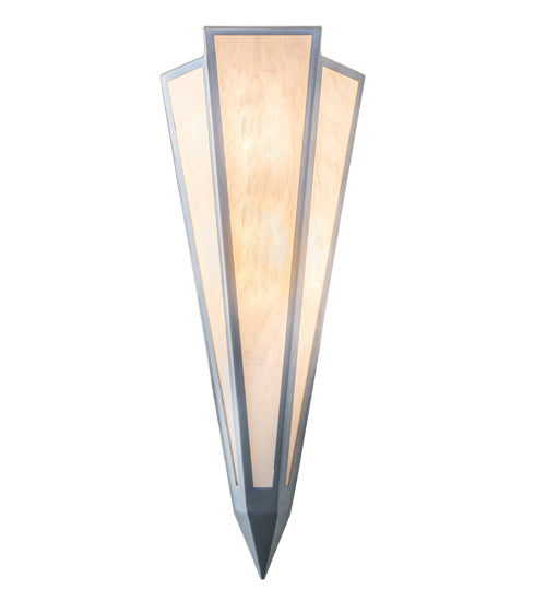 Meyda Lighting Brum 9" 2-Light Extreme Chrome Wall Sconce With Beige Fleshtone Idalight Shade