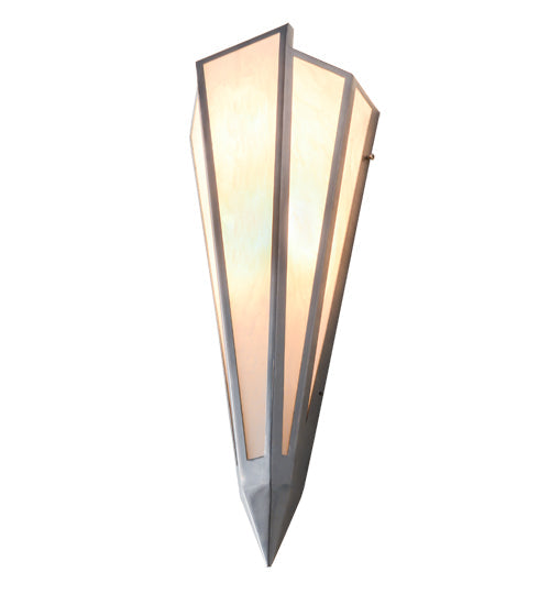 Meyda Lighting Brum 9" 2-Light Extreme Chrome Wall Sconce With Beige Fleshtone Idalight Shade