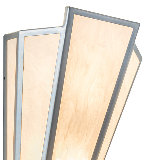 Meyda Lighting Brum 9" 2-Light Extreme Chrome Wall Sconce With Beige Fleshtone Idalight Shade