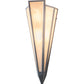 Meyda Lighting Brum 9" 2-Light Extreme Chrome Wall Sconce With Beige Fleshtone Idalight Shade