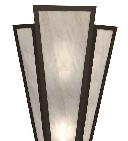 Meyda Lighting Brum 9" 2-Light Oil Rubbed Bronze Wall Sconce With Angelwing Idalight Shade