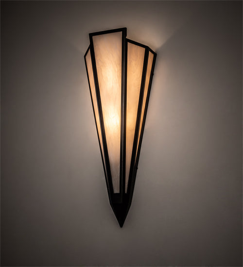 Meyda Lighting Brum 9" 2-Light Oil Rubbed Bronze Wall Sconce With Beige Fleshtone Idalight Shade