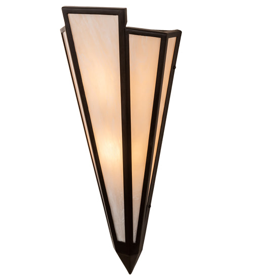 Meyda Lighting Brum 9" 2-Light Oil Rubbed Bronze Wall Sconce With Beige Fleshtone Idalight Shade