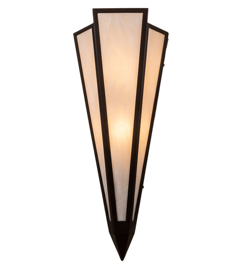 Meyda Lighting Brum 9" 2-Light Oil Rubbed Bronze Wall Sconce With Beige Fleshtone Idalight Shade