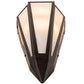 Meyda Lighting Brum 9" 2-Light Oil Rubbed Bronze Wall Sconce With Beige Fleshtone Idalight Shade