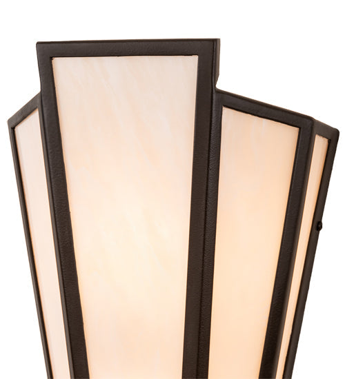 Meyda Lighting Brum 9" 2-Light Oil Rubbed Bronze Wall Sconce With Beige Fleshtone Idalight Shade