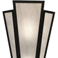 Meyda Lighting Brum 9" 2-Light Textured Black Wall Sconce With Angelwing Idalight Shade