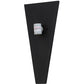 Meyda Lighting Brum 9" 2-Light Textured Black Wall Sconce With Beige Art Shade Glass