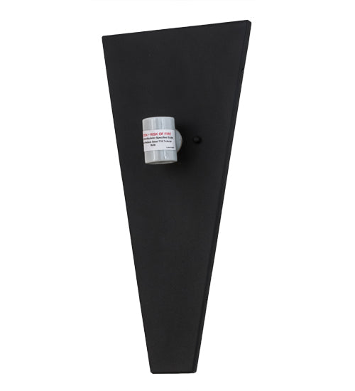 Meyda Lighting Brum 9" 2-Light Textured Black Wall Sconce With Beige Art Shade Glass